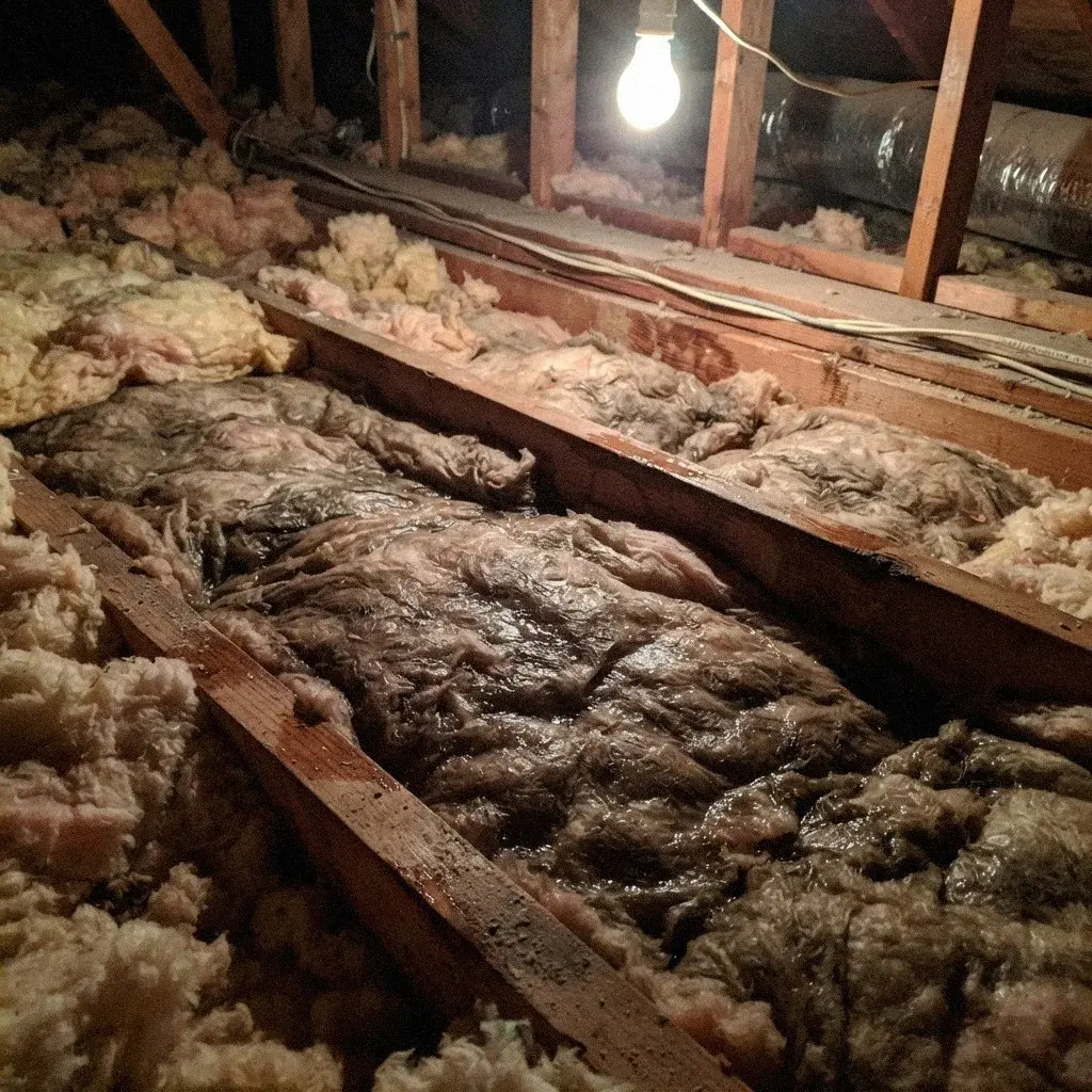 Attic Condensation roof damage in Bellevue, WA